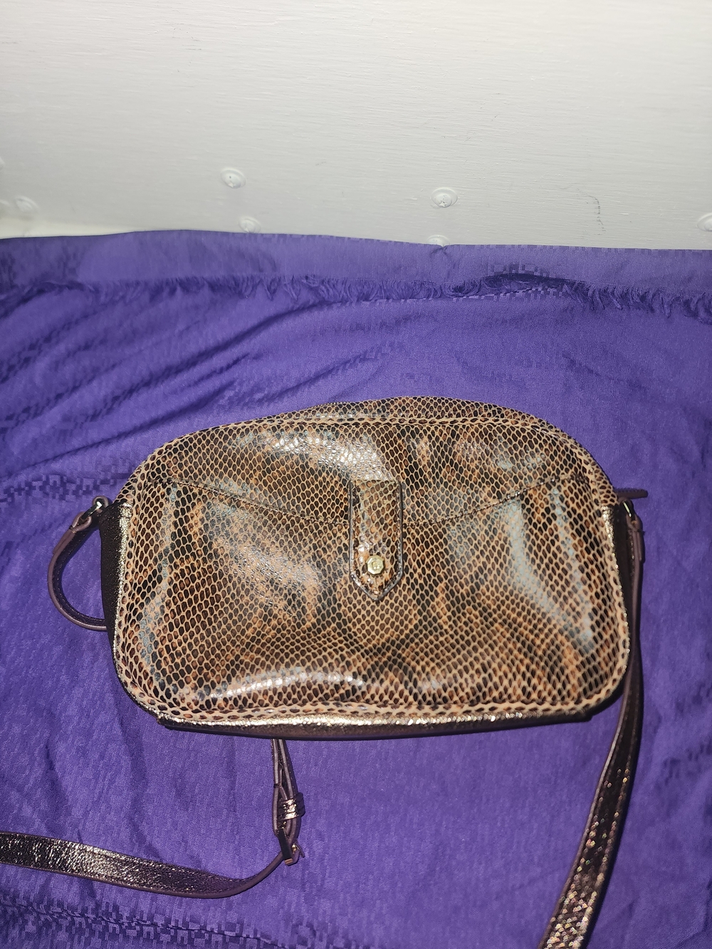 GILI Snake-Print Crossbody Bag